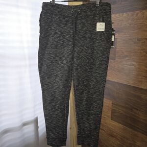 Beverly Hills Polo Club Womens Jogger Pants Polyester Drawstring Black Size L